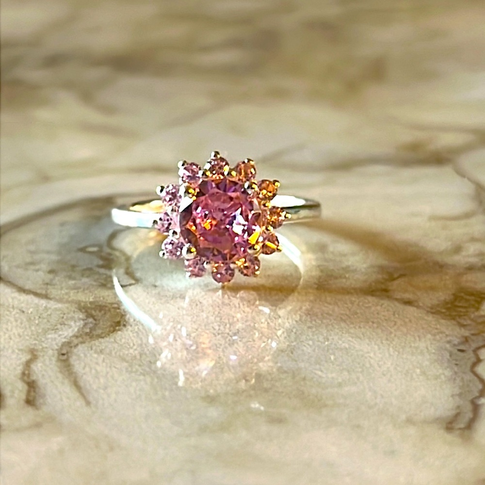 Pink Cubic Zirconia Ring